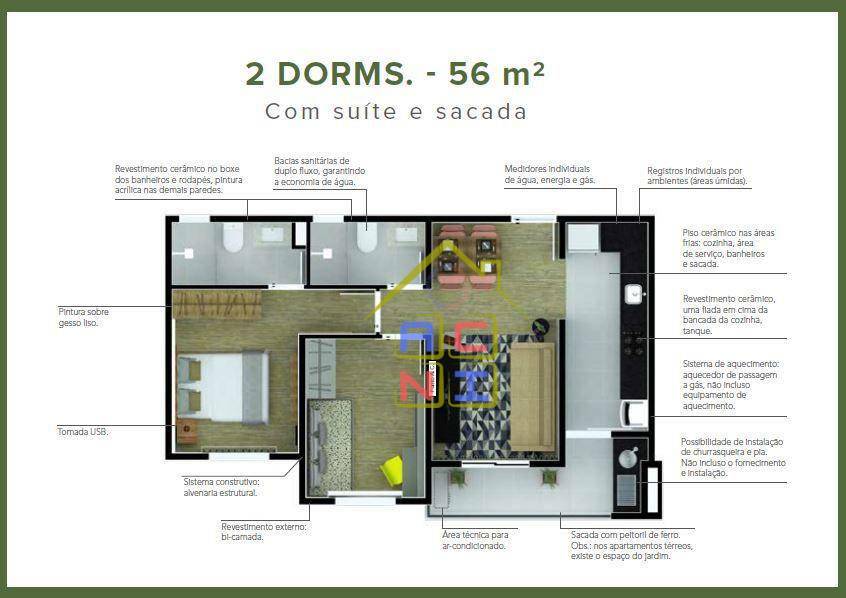 Apartamento à venda com 2 quartos, 52m² - Foto 21