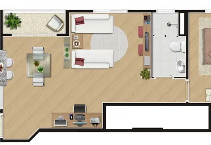 Apartamento à venda com 1 quarto, 47m² - Foto 7