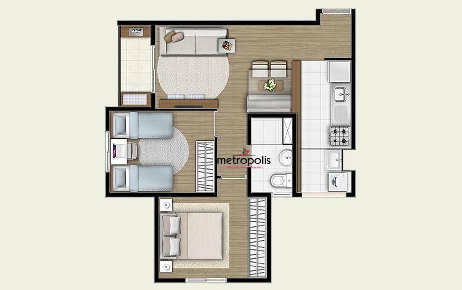 Apartamento à venda com 3 quartos, 59m² - Foto 13