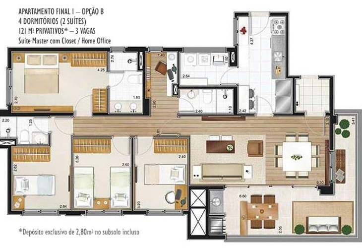 Apartamento à venda com 4 quartos, 117m² - Foto 9