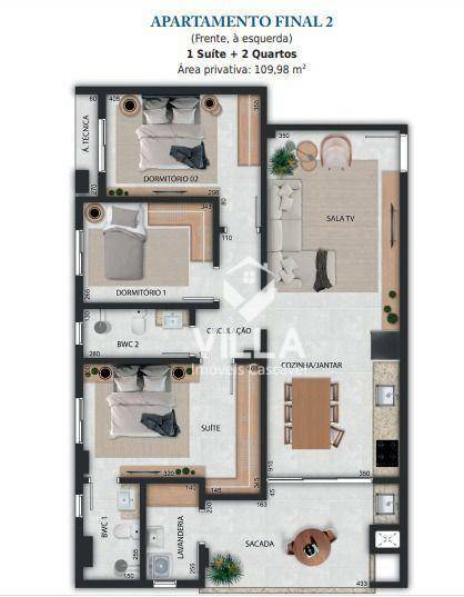 Apartamento à venda com 2 quartos, 88m² - Foto 3