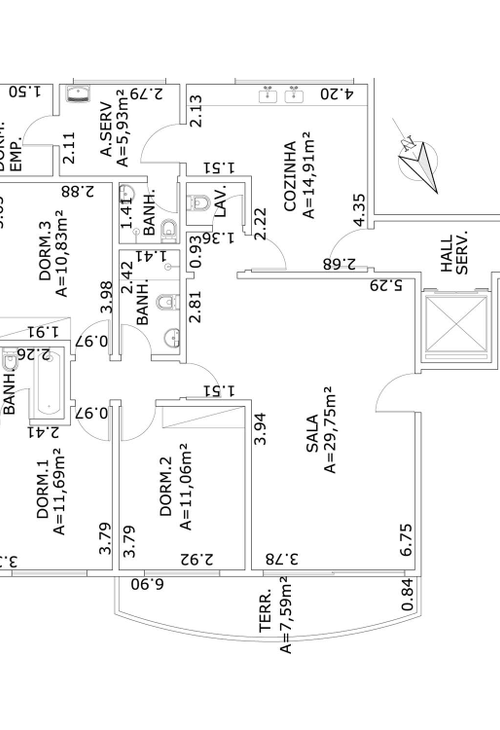 Apartamento à venda com 3 quartos, 140m² - Foto 4