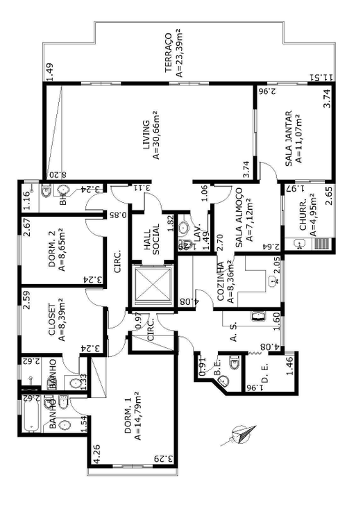 Apartamento à venda com 3 quartos, 173m² - Foto 9