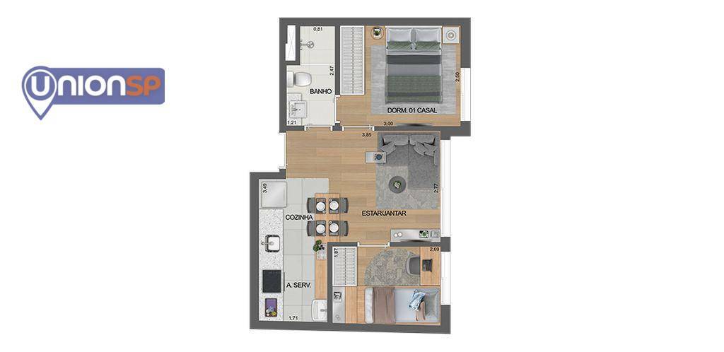 Apartamento à venda com 1 quarto, 26m² - Foto 22