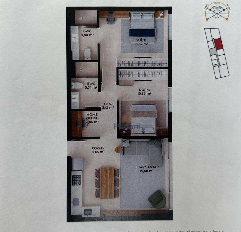 Apartamento à venda com 2 quartos, 72m² - Foto 6