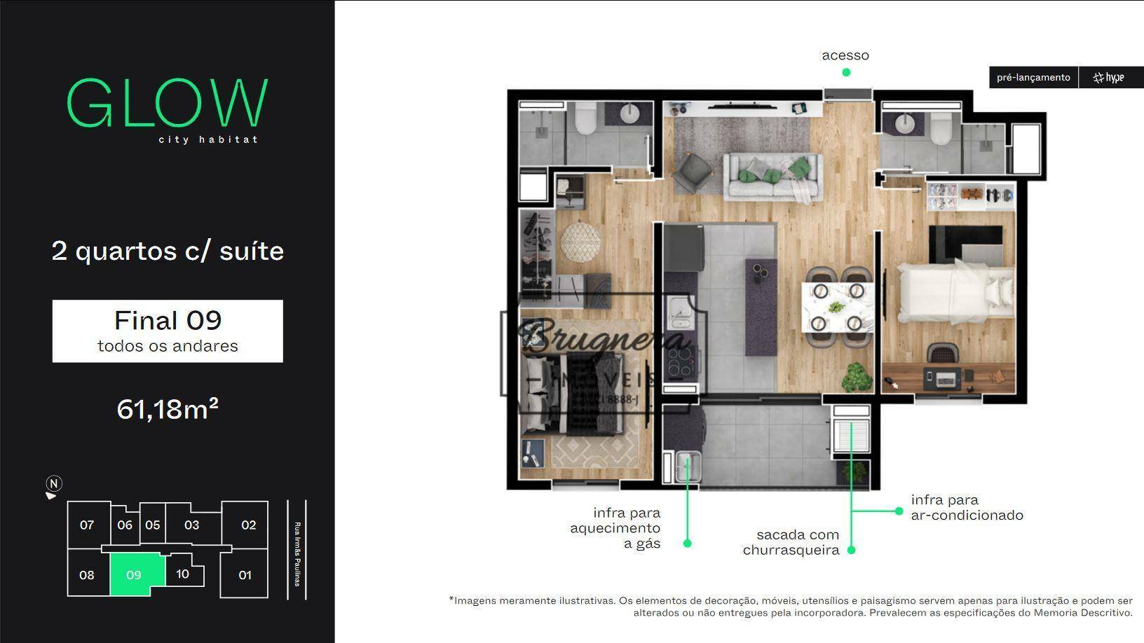 Apartamento à venda com 2 quartos, 53m² - Foto 6