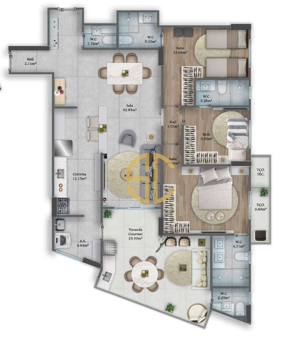 Apartamento à venda com 3 quartos, 145m² - Foto 24