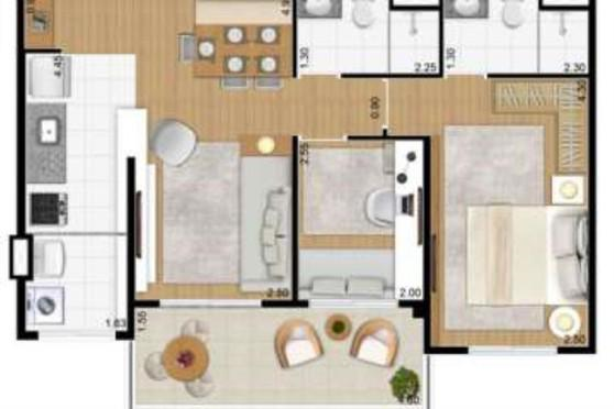 Apartamento à venda com 2 quartos, 64m² - Foto 5