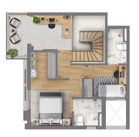 Apartamento à venda com 2 quartos, 58m² - Foto 41