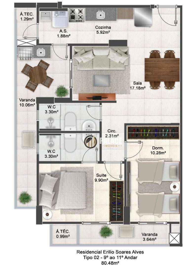 Apartamento à venda com 2 quartos, 79m² - Foto 37