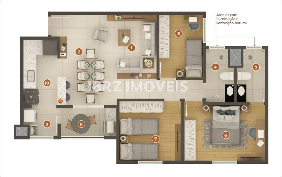 Apartamento à venda com 3 quartos, 74m² - Foto 18