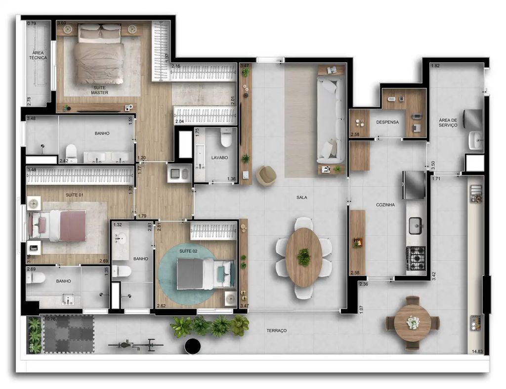 Apartamento à venda com 4 quartos, 172m² - Foto 18