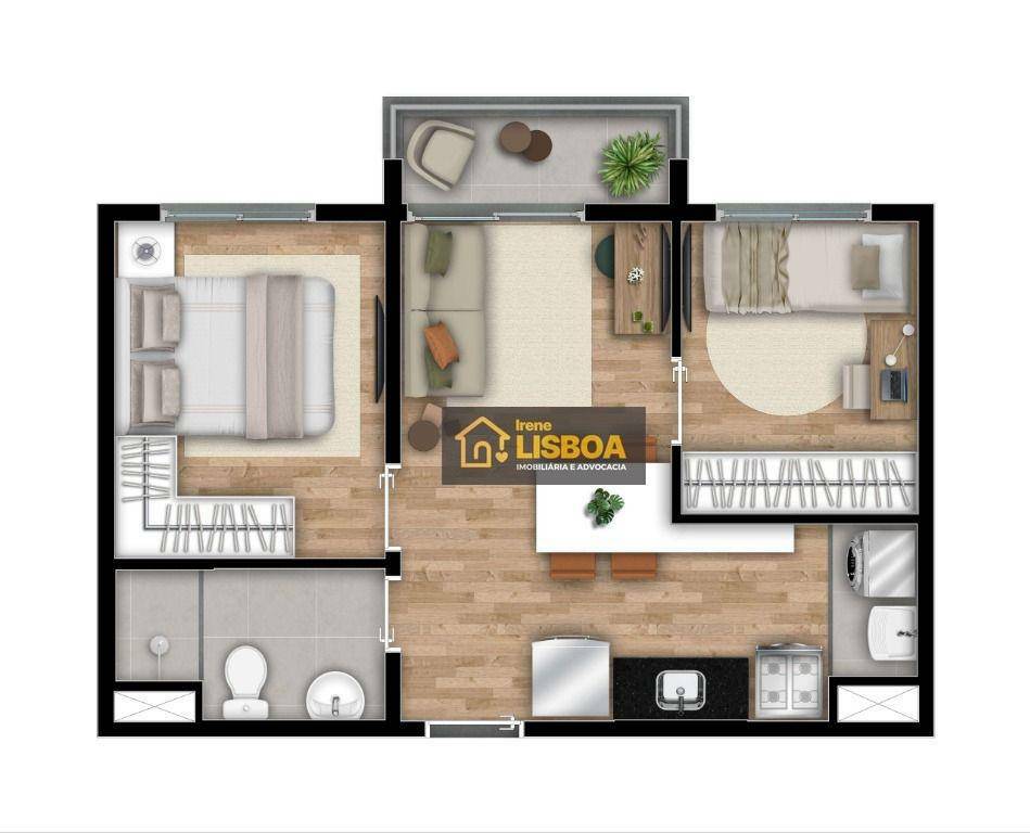 Apartamento à venda com 2 quartos, 42m² - Foto 4