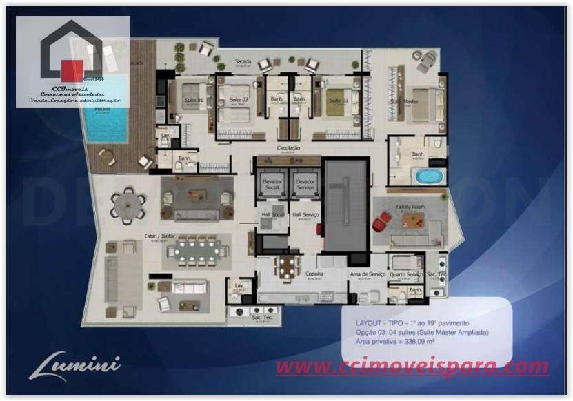 Apartamento à venda com 4 quartos, 338m² - Foto 5