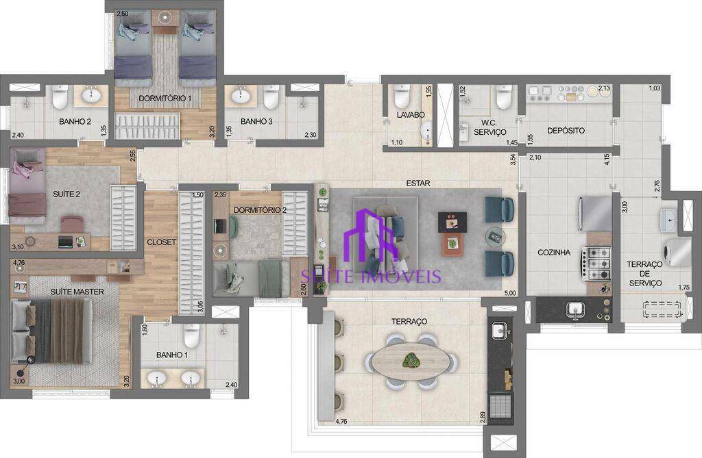 Apartamento à venda com 4 quartos, 145m² - Foto 11