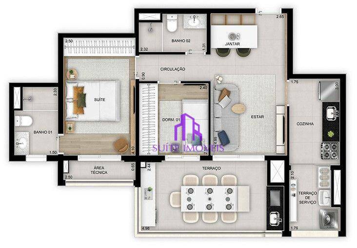 Apartamento à venda com 3 quartos, 114m² - Foto 24