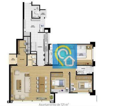 Apartamento para alugar com 3 quartos, 123m² - Foto 9