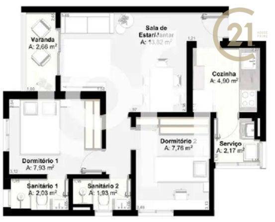 Apartamento à venda com 2 quartos, 52m² - Foto 25