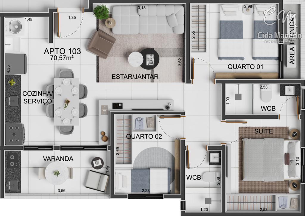 Apartamento à venda com 3 quartos, 70m² - Foto 18