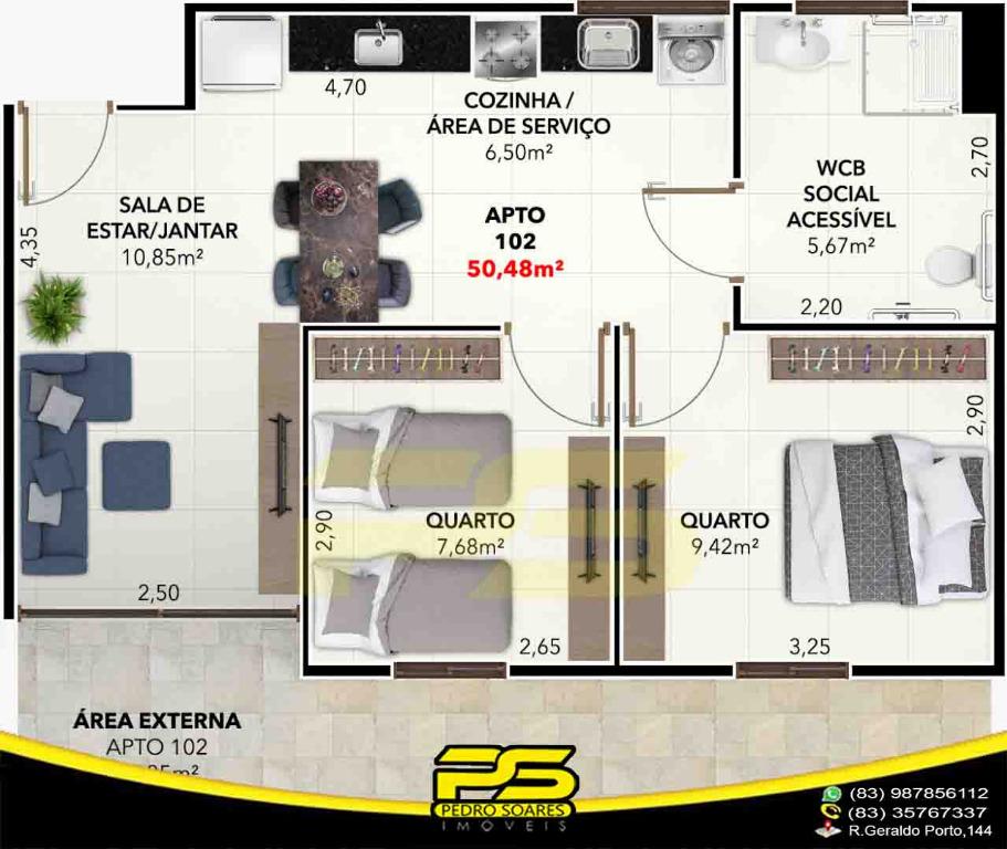 Apartamento à venda com 3 quartos, 60m² - Foto 11