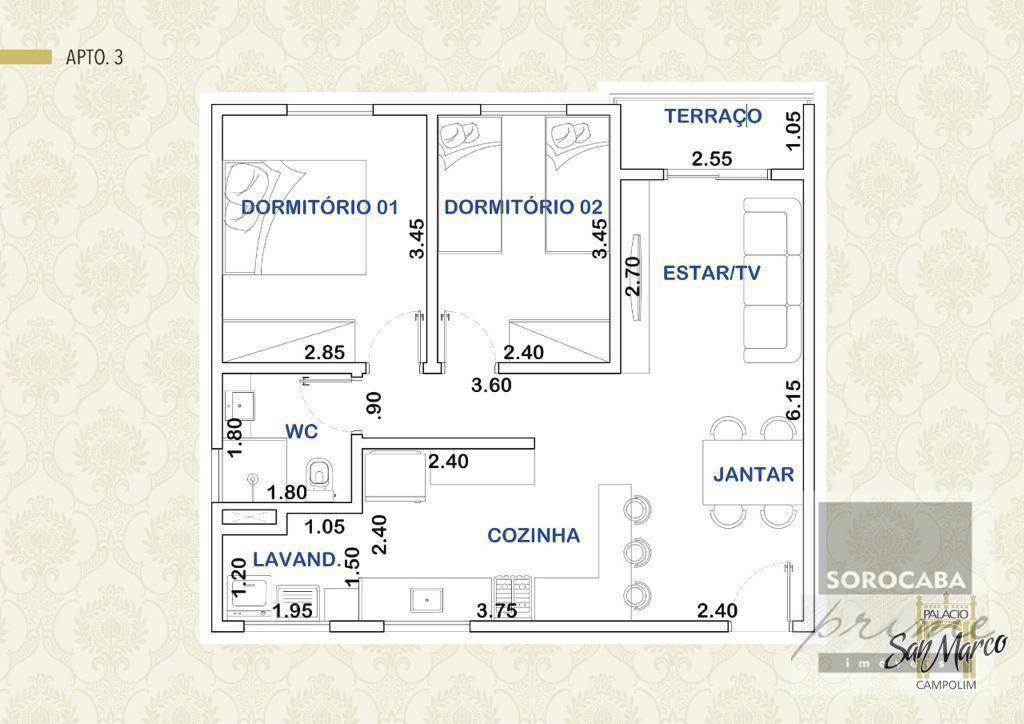 Apartamento à venda com 2 quartos, 61m² - Foto 9