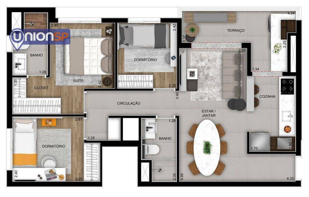 Apartamento à venda com 3 quartos, 68m² - Foto 25