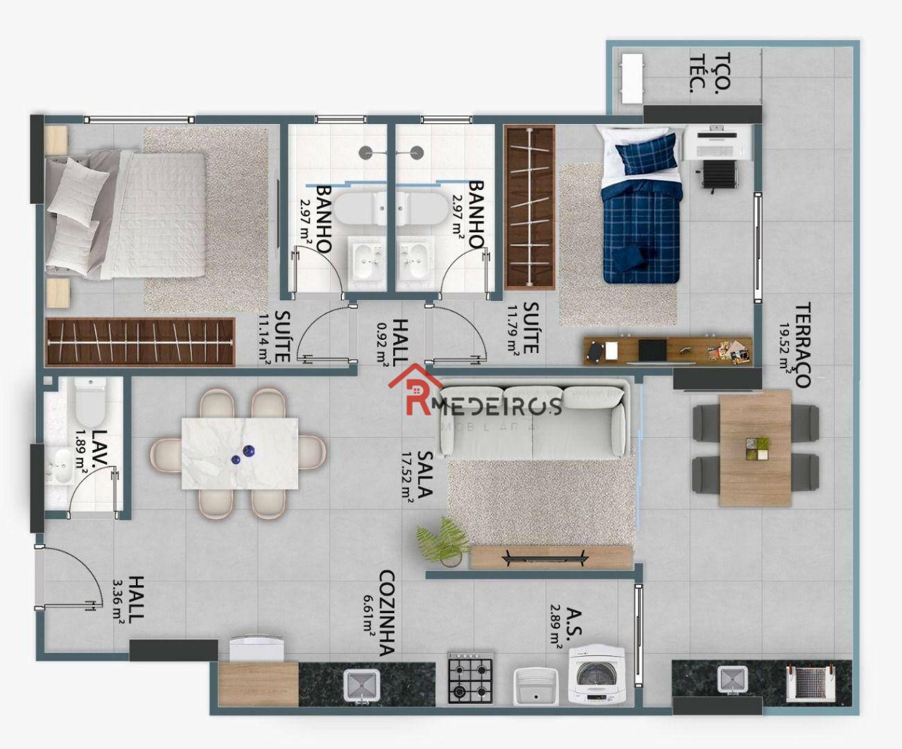 Apartamento à venda com 2 quartos, 90m² - Foto 32