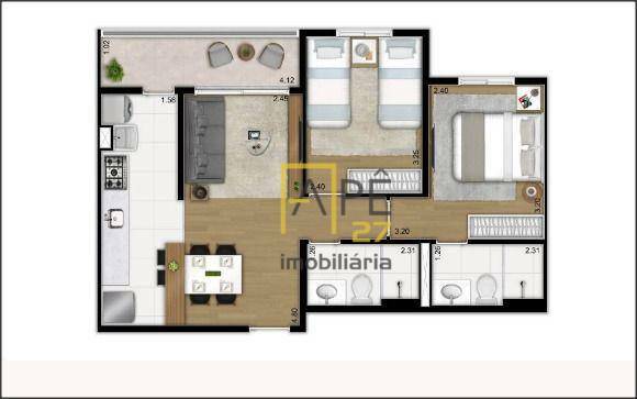 Apartamento à venda com 2 quartos, 54m² - Foto 41