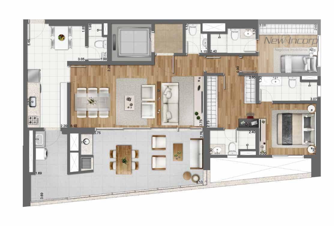 Apartamento à venda com 3 quartos, 131m² - Foto 15