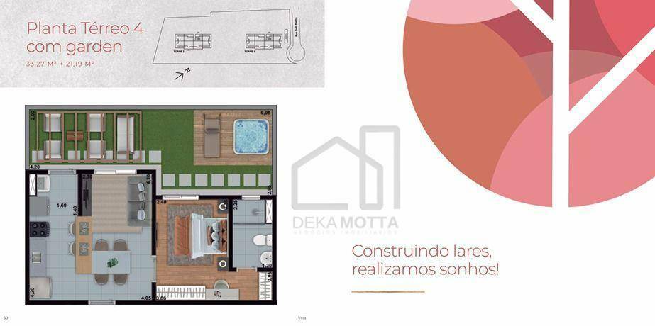 Apartamento à venda com 2 quartos, 42m² - Foto 3