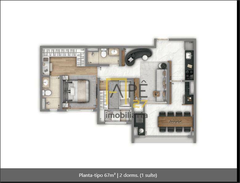 Apartamento à venda com 2 quartos, 68m² - Foto 17