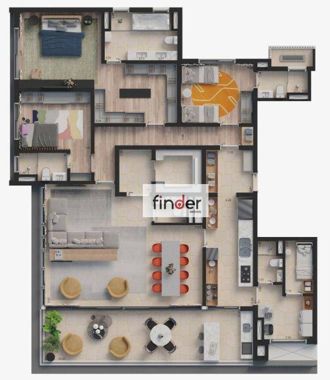 Apartamento à venda com 3 quartos, 210m² - Foto 38