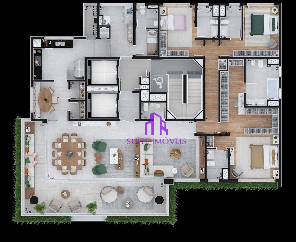 Apartamento à venda com 4 quartos, 276m² - Foto 6