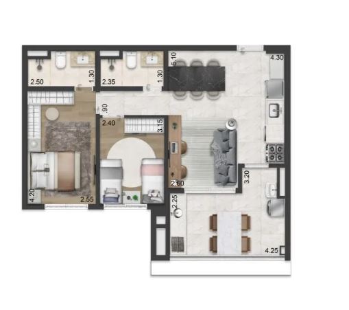 Apartamento à venda com 2 quartos, 68m² - Foto 17