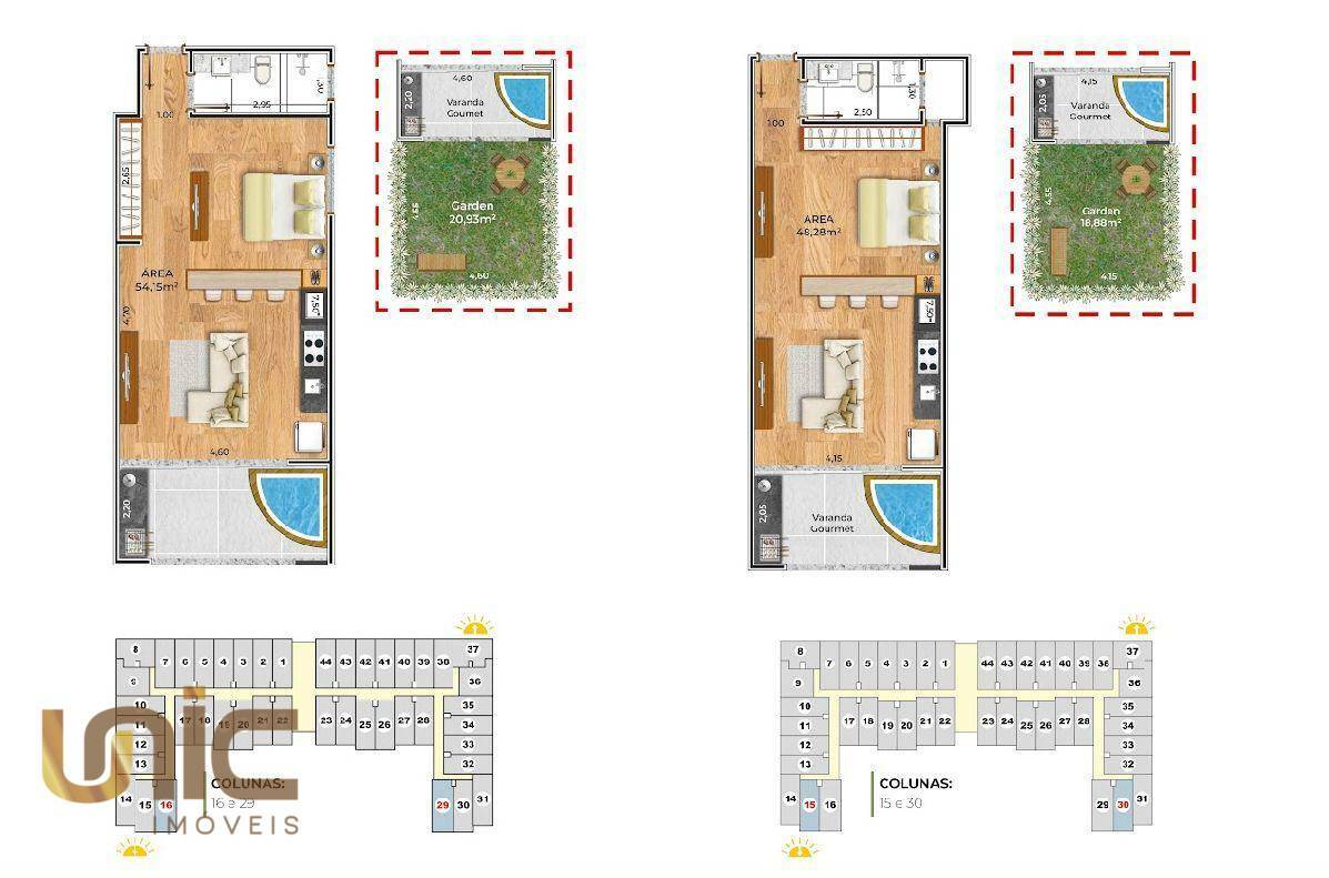 Apartamento à venda com 1 quarto, 46m² - Foto 6