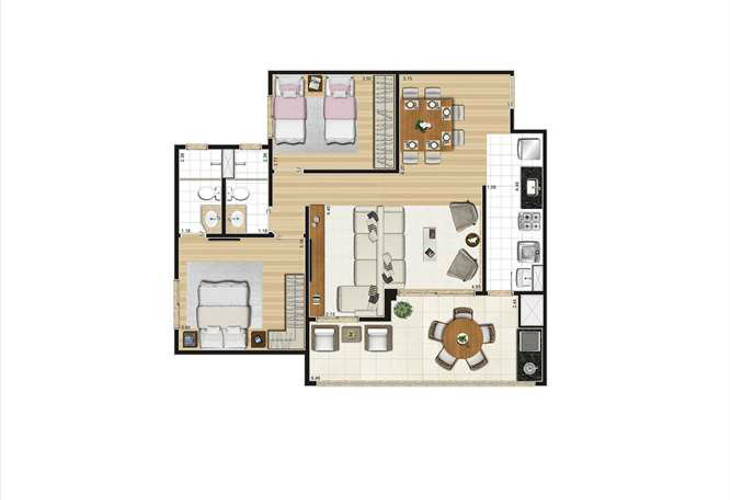 Apartamento à venda com 2 quartos, 70m² - Foto 9