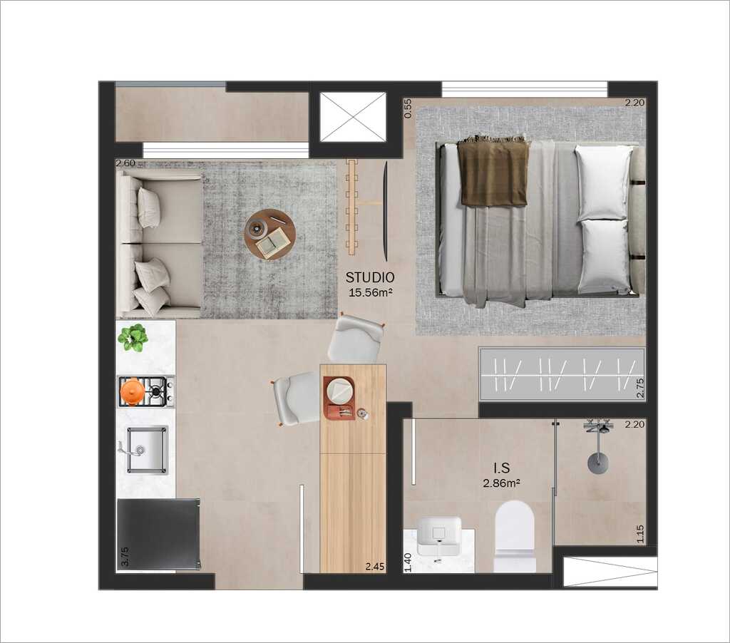 Apartamento à venda com 1 quarto, 22m² - Foto 35