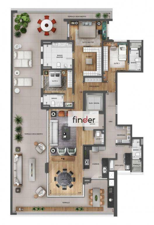 Apartamento à venda com 3 quartos, 315m² - Foto 29