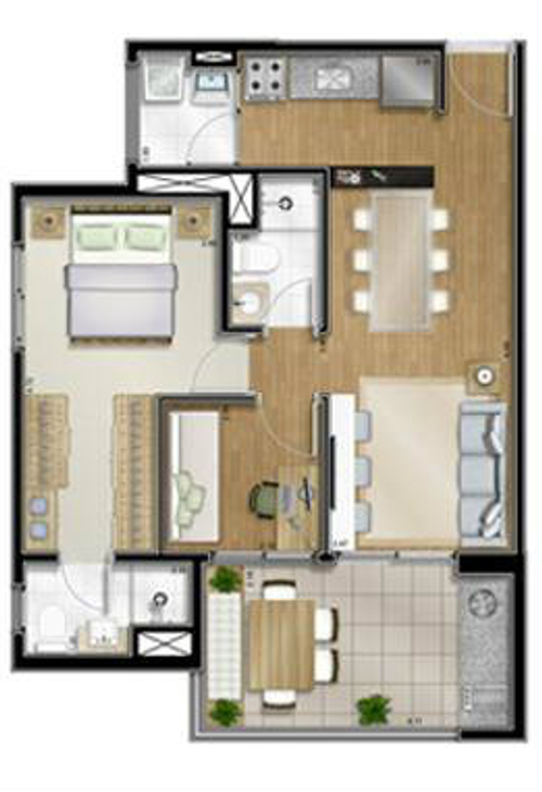 Apartamento à venda com 2 quartos, 58m² - Foto 6