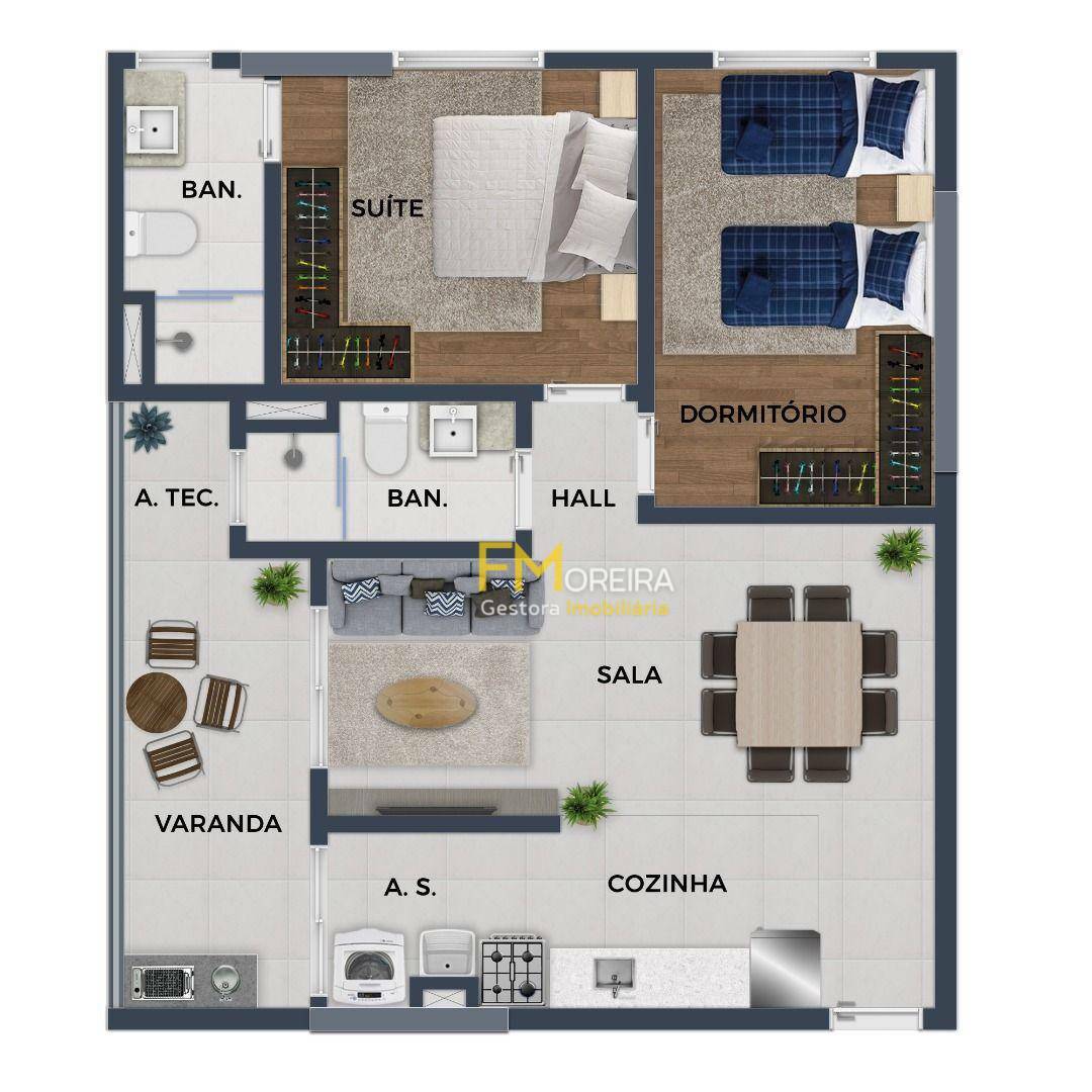 Apartamento à venda com 2 quartos, 59m² - Foto 17