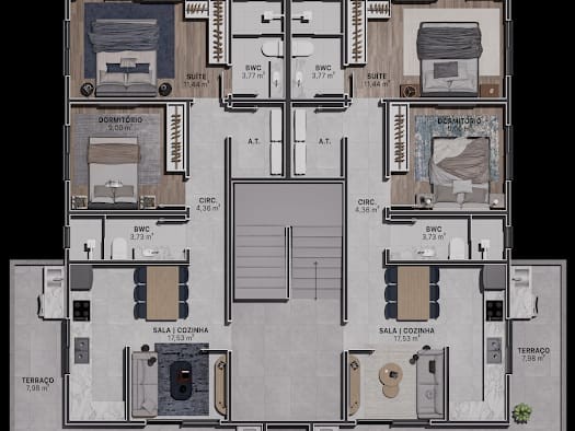 Apartamento à venda com 2 quartos, 84m² - Foto 2