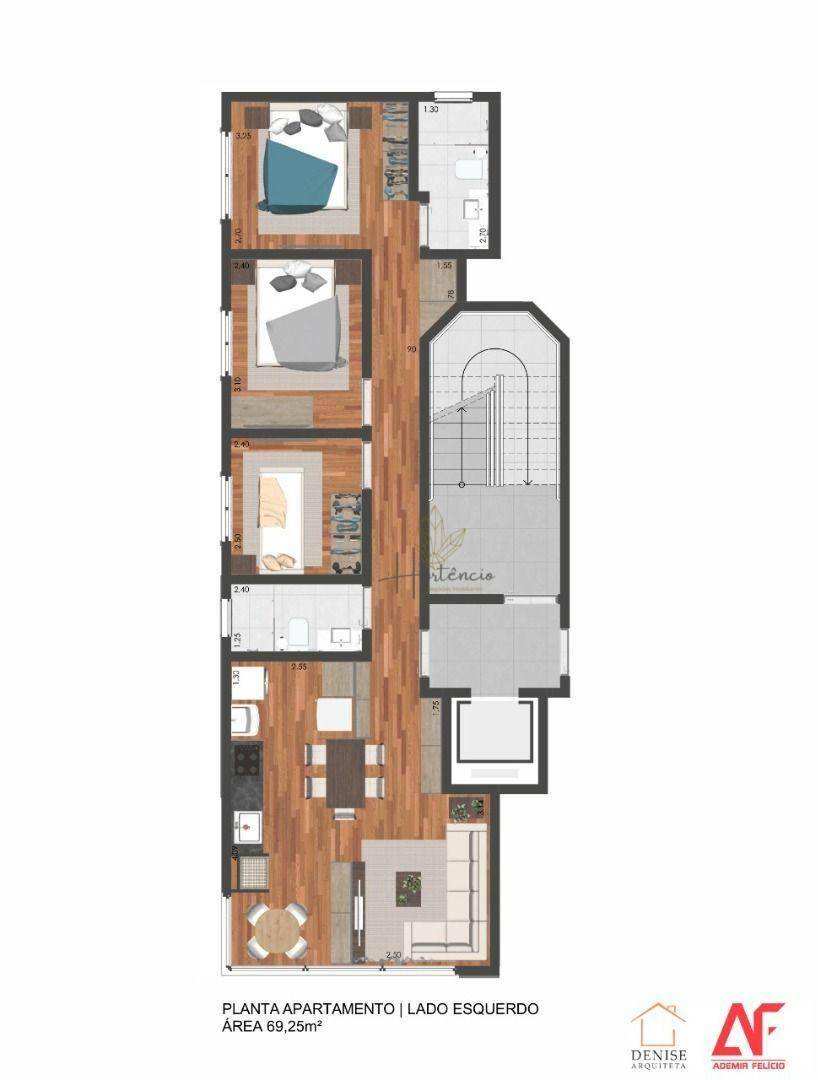 Apartamento à venda com 3 quartos, 63m² - Foto 9