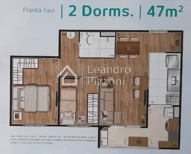 Apartamento à venda com 2 quartos, 47m² - Foto 21