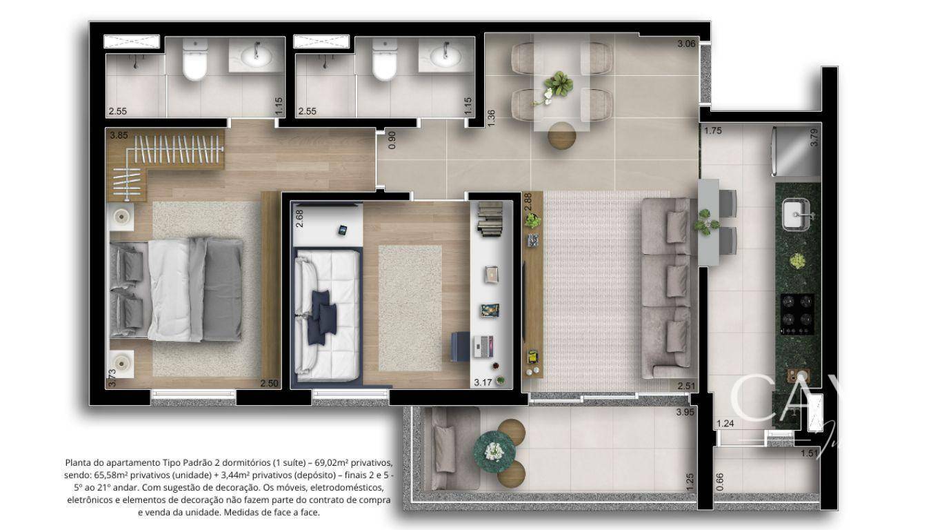 Apartamento à venda com 3 quartos, 91m² - Foto 14