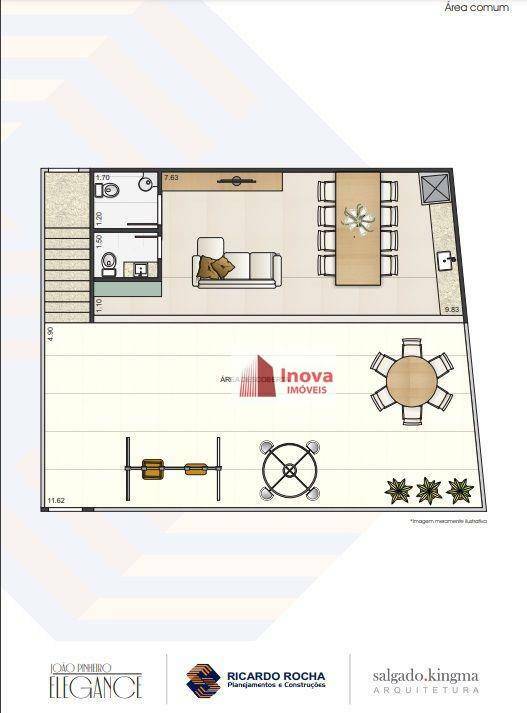 Apartamento à venda com 3 quartos, 154m² - Foto 3