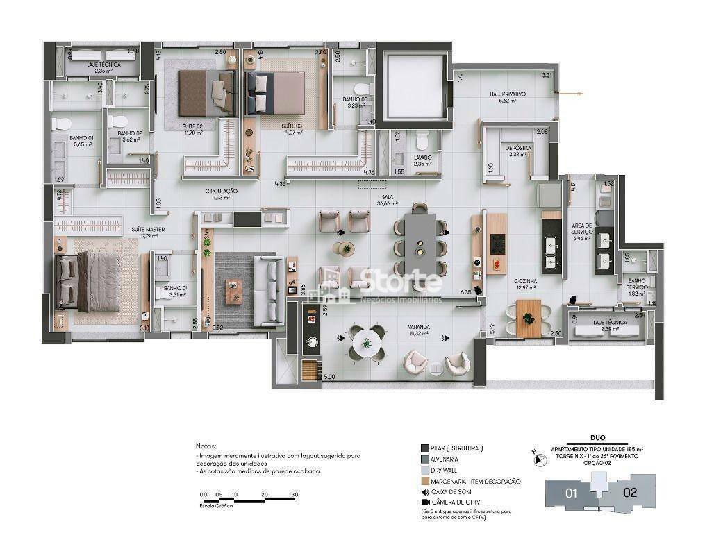 Apartamento à venda com 3 quartos, 225m² - Foto 37