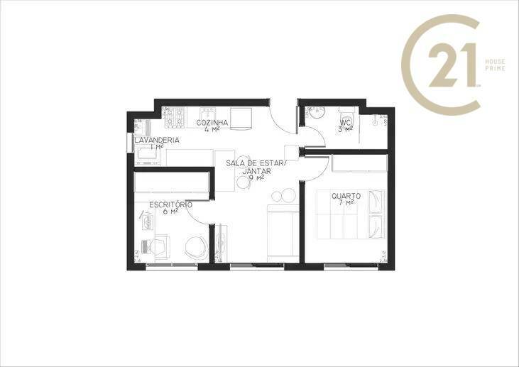 Apartamento à venda com 2 quartos, 34m² - Foto 5