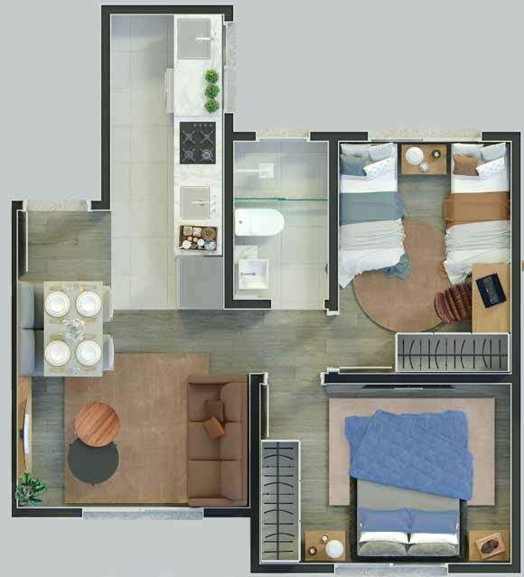 Apartamento à venda com 2 quartos, 40m² - Foto 14