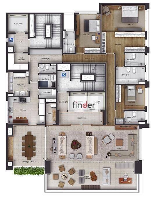 Apartamento à venda com 4 quartos, 303m² - Foto 67