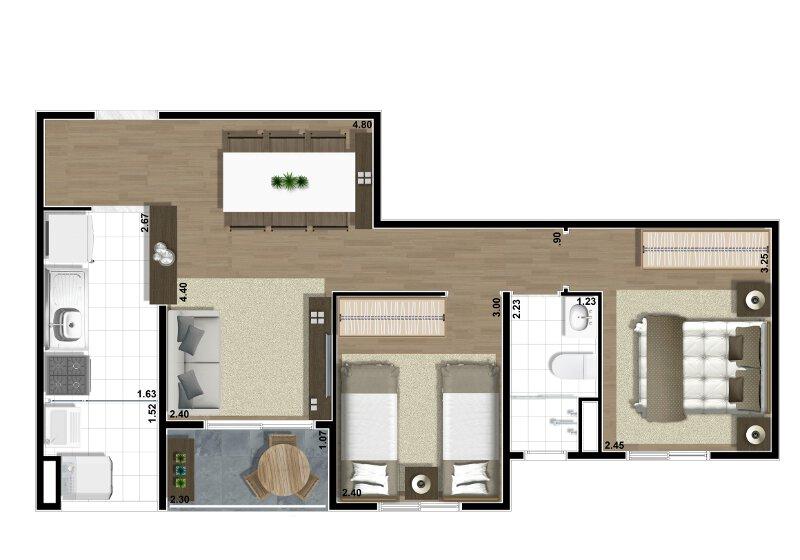 Apartamento à venda com 3 quartos, 61m² - Foto 40